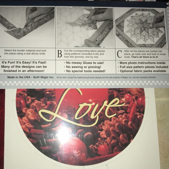 Quilt Magic no sew wall hanging kit - Picture 2 of 2